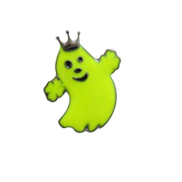 Green King or Queen Ghost Pin Brooch - Picture 1 of 1